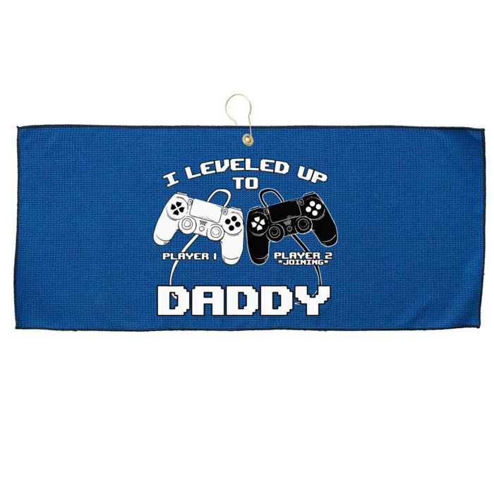 I Leveled Up To Daddy Gaming Controller RPG Game Large Microfiber Waffle Golf Towel