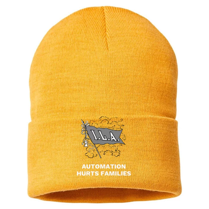 Ila Longshoremen Union Strike Port Workers Union Sustainable Knit Beanie