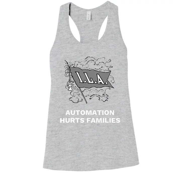 Ila Longshoremen Union Strike Port Workers Union Women's Racerback Tank