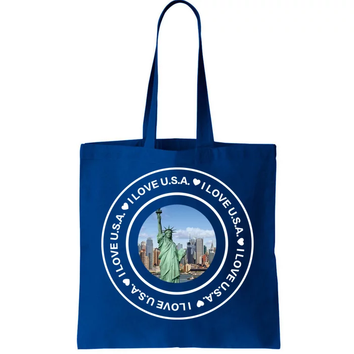 I Love U S A  Liberty Street Style Souvenir Unisex Gift Tote Bag