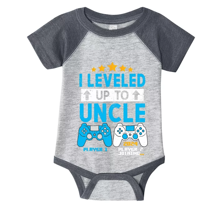 I Leveled Up To Uncle 2024 Gamer Soon To Be Uncle 2024 Infant Baby Jersey Bodysuit