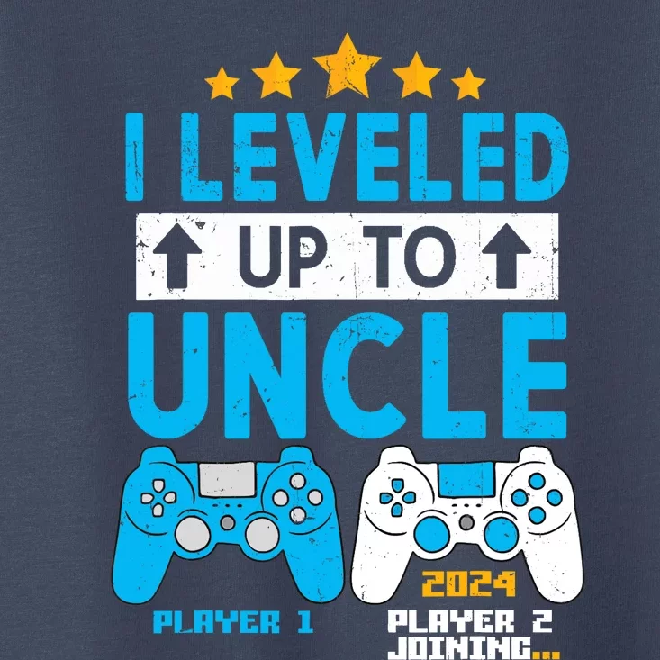 I Leveled Up To Uncle 2024 Gamer Soon To Be Uncle 2024 Toddler T-Shirt