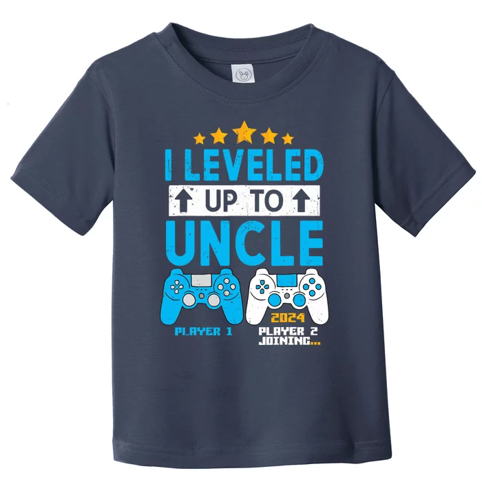 I Leveled Up To Uncle 2024 Gamer Soon To Be Uncle 2024 Toddler T-Shirt