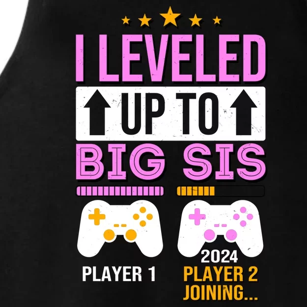 I Leveled Up To Big Sis Player 2 Joining 2024 Ladies Tri-Blend Wicking Tank