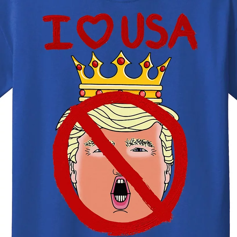 I Love Usa Cancel King Trump! Kids T-Shirt