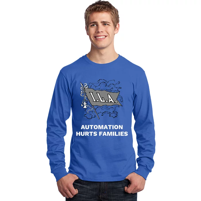 Ila Longshoremen Union Strike Port Workers Union Long Sleeve Shirt