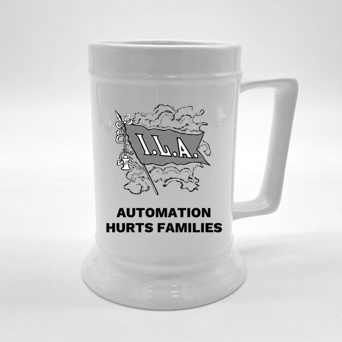 Ila Longshoremen Union Strike Port Workers Union Front & Back Beer Stein