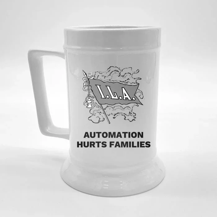 Ila Longshoremen Union Strike Port Workers Union Front & Back Beer Stein