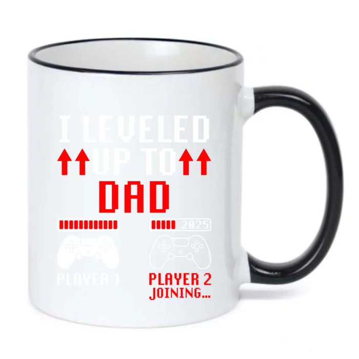 I Leveled Up To Dad Player 2 Loading Funny Gamer Match Gift Black Color Changing Mug