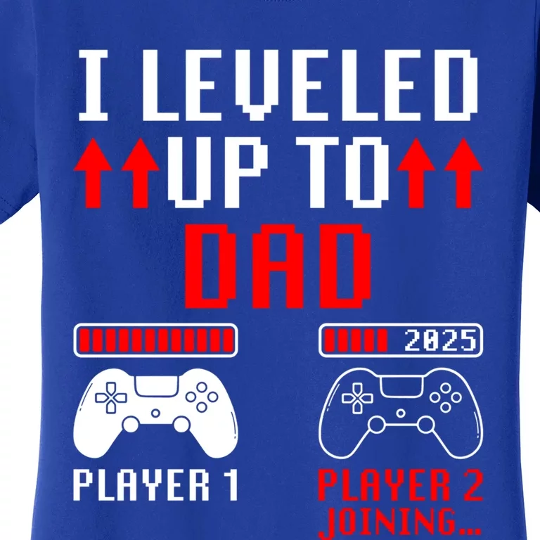 I Leveled Up To Dad Player 2 Loading Funny Gamer Match Gift Women's T-Shirt