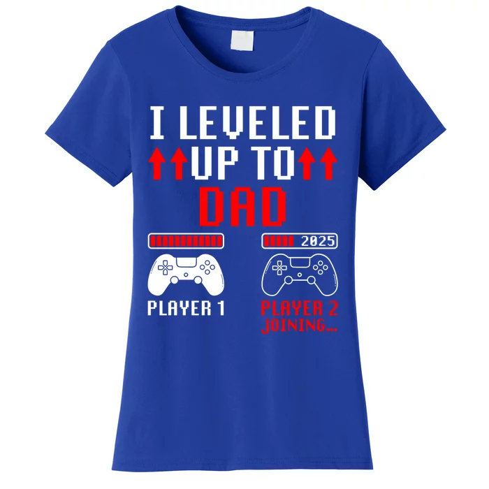 I Leveled Up To Dad Player 2 Loading Funny Gamer Match Gift Women's T-Shirt