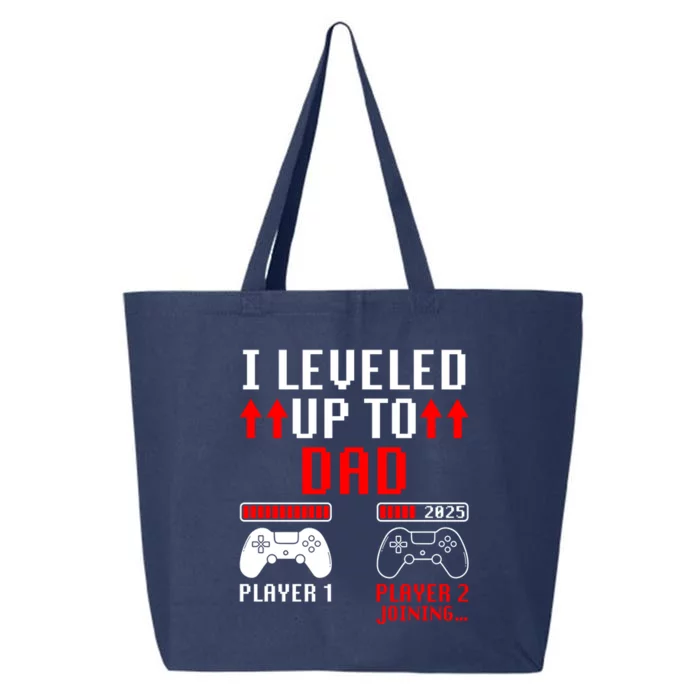 I Leveled Up To Dad Player 2 Loading Funny Gamer Match Gift 25L Jumbo Tote