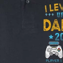 I Leveled Up To Daddy 2024 Funny Soon To Be Dad 2024 Softstyle Adult Sport Polo