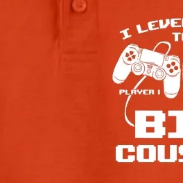 I Leveled Up To Big Cousin Gaming Controller RPG Video Game Dry Zone Grid Performance Polo