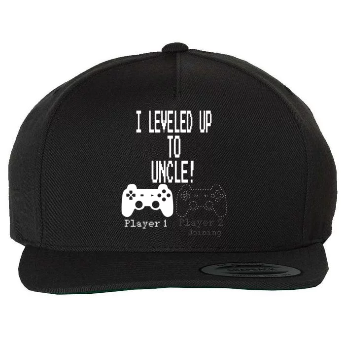 I Leveled Up To Uncle New Uncle Gaming T Wool Snapback Cap