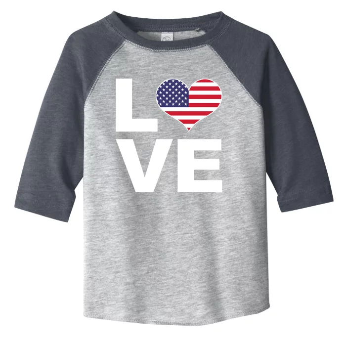 I Love Usa Great Gift Heart Flag Usa Gift Toddler Fine Jersey T-Shirt