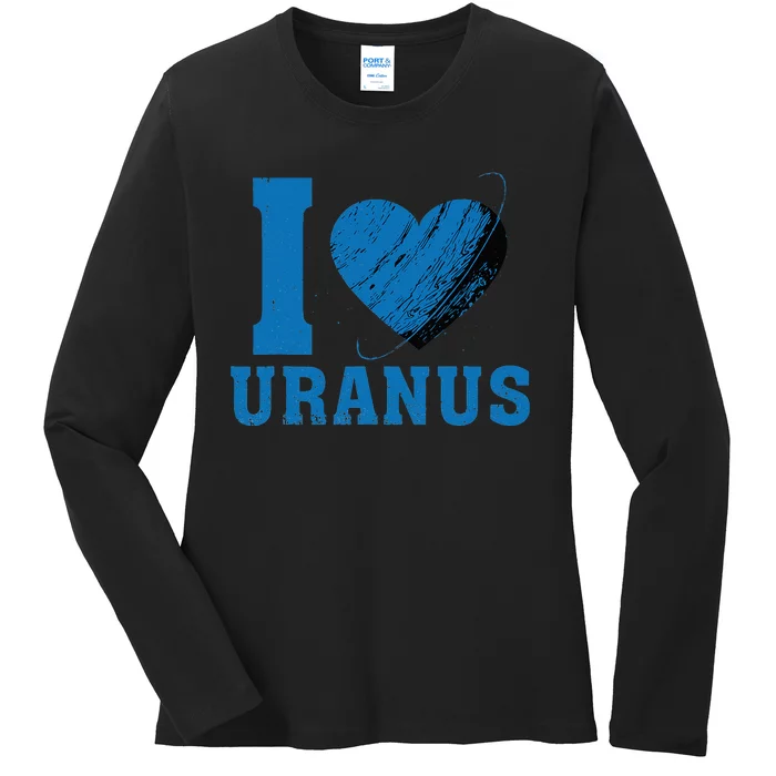 I Love Uranus Planet vintage Astronomy Universe Ladies Long Sleeve Shirt