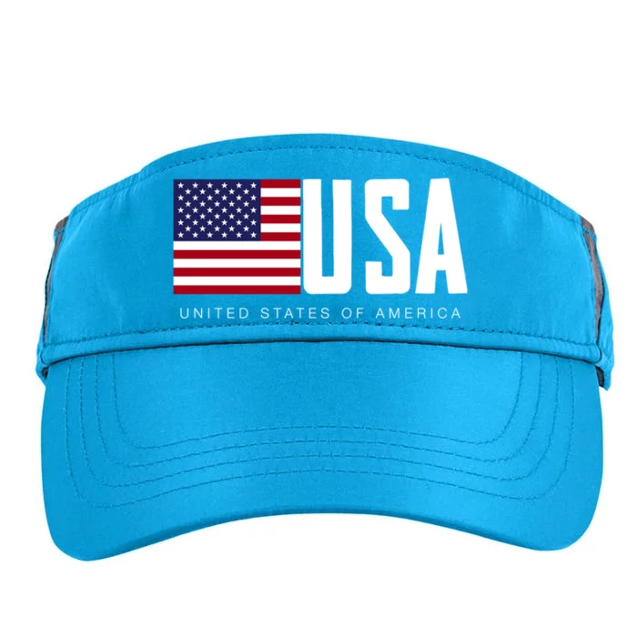 I Love Usa Enjoy Cool Usa United States Of America Flag Gift Adult Drive Performance Visor