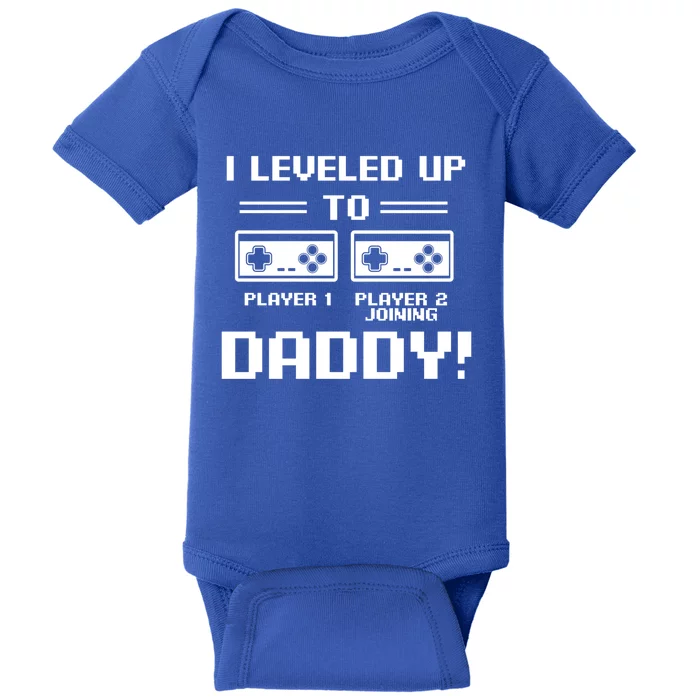 I Leveled Up To Daddy New Parent Gamer Dad Promoted Gift Baby Bodysuit