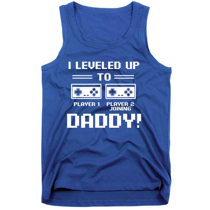 I Leveled Up To Daddy New Parent Gamer Dad Promoted Gift Tank Top