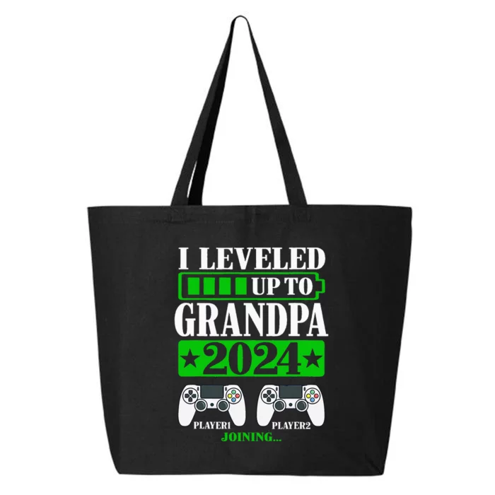 I Leveled Up To Grandpa 2024 Promoted To Level Unlocked 25L Jumbo Tote