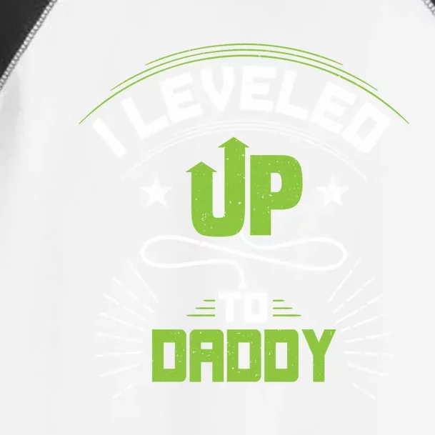 I Leveled Up To Daddy Gift For New Daddy Gift Toddler Fine Jersey T-Shirt