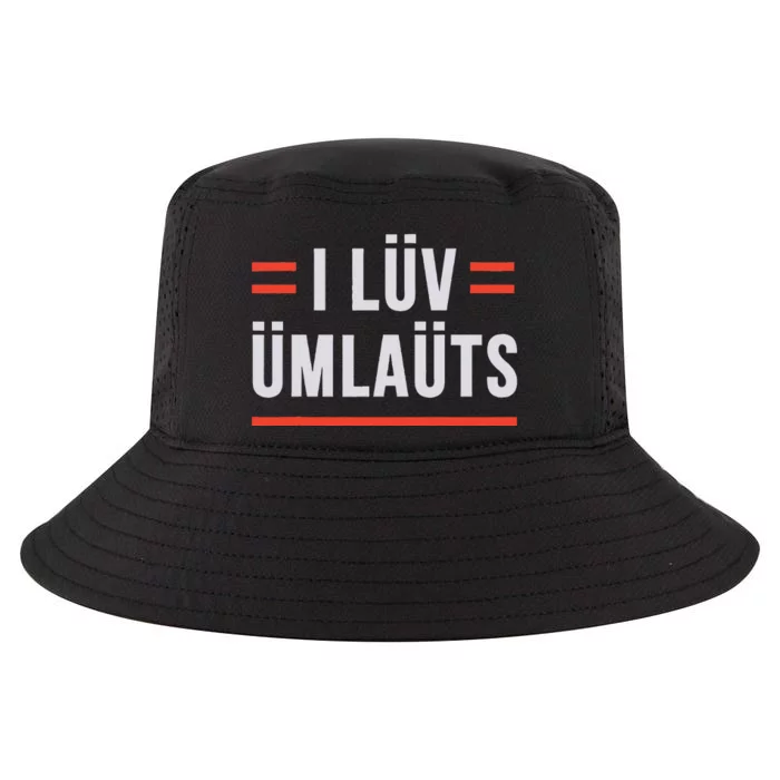 I Luv Umlauts Cool Comfort Performance Bucket Hat