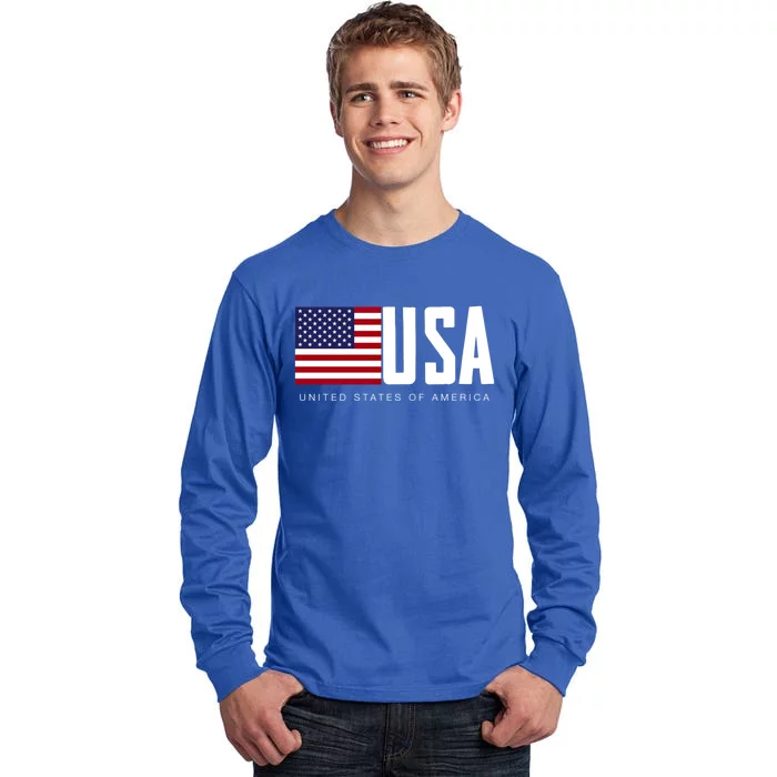 I Love Usa Enjoy Cool Usa United States Of America Flag Cute Gift Tall Long Sleeve T-Shirt