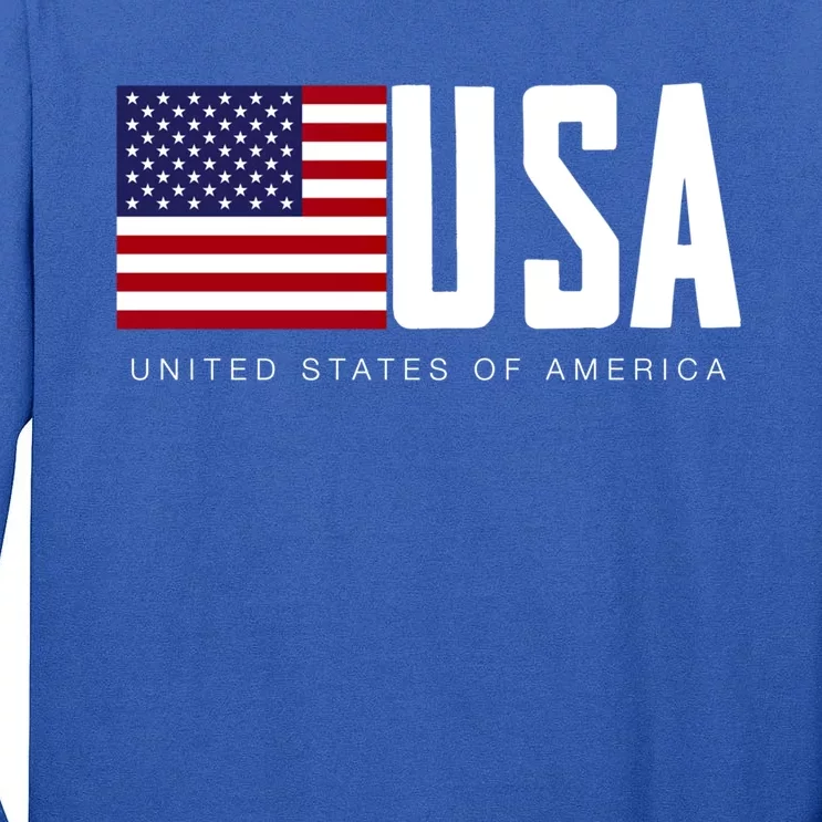 I Love Usa Enjoy Cool Usa United States Of America Flag Cute Gift Tall Long Sleeve T-Shirt