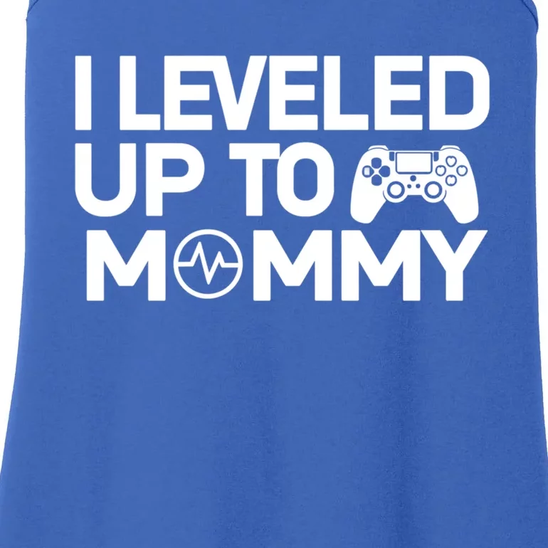 I Leveled Up To Mommy Gamer Heartbeat Soon To Be Mom Gift Ladies Essential Tank