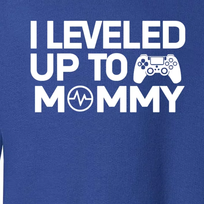 I Leveled Up To Mommy Gamer Heartbeat Soon To Be Mom Gift Toddler Sweatshirt