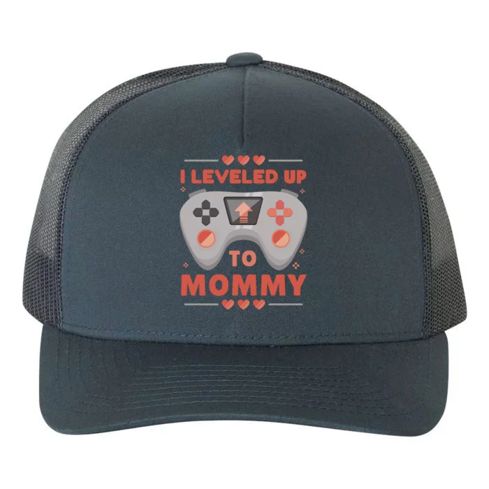 I Leveled Up To Mommy Gamer Yupoong Adult 5-Panel Trucker Hat