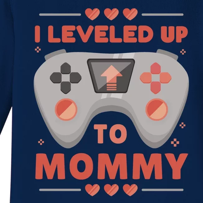 I Leveled Up To Mommy Gamer Baby Long Sleeve Bodysuit