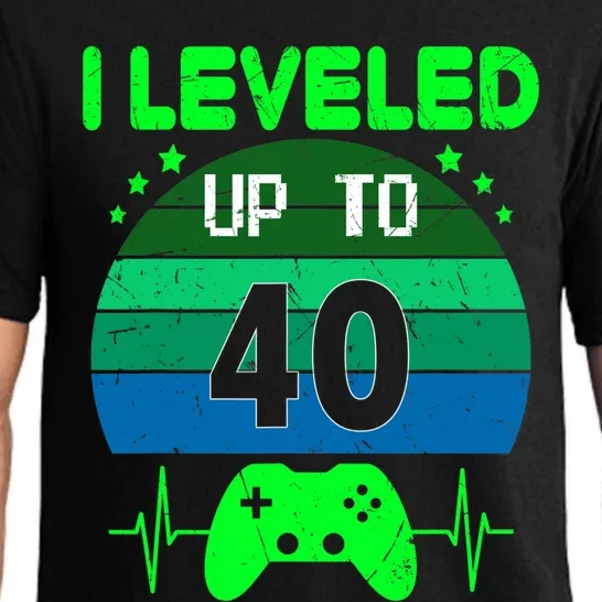 I Leveled Up To 40th Birthday Gift Video Game 40 Years Old Pajama Set