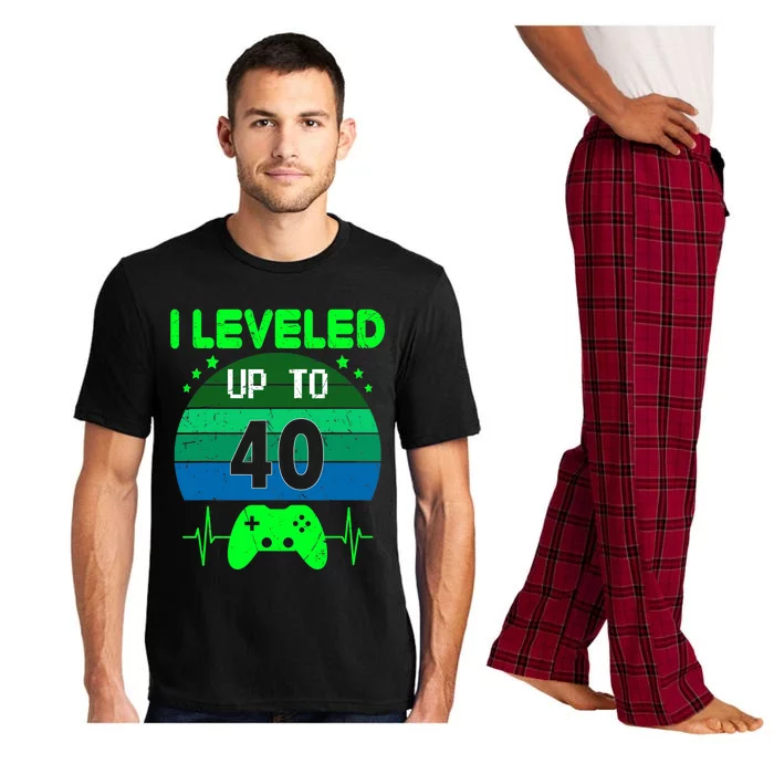 I Leveled Up To 40th Birthday Gift Video Game 40 Years Old Pajama Set