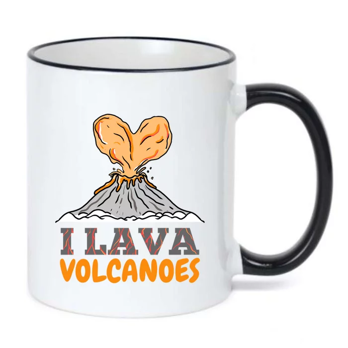 I Lava Volcanoes Geologist Valentines Day Funny Gift Black Color Changing Mug