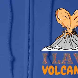 I Lava Volcanoes Geologist Valentines Day Funny Gift Full Zip Hoodie