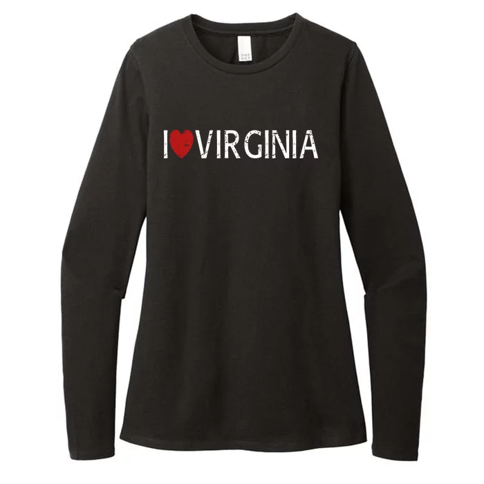 I Love Virginia Womens CVC Long Sleeve Shirt