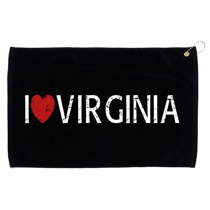 I Love Virginia Grommeted Golf Towel