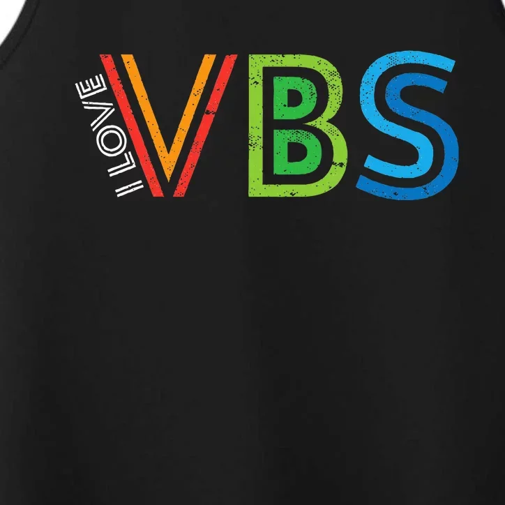 I Love Vbs Vacation Bible School Crew Church Summer Performance Tank