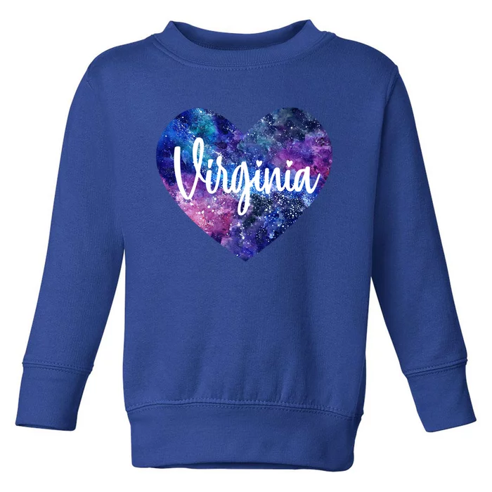 I Love Virginia Usa Cute Gift Toddler Sweatshirt