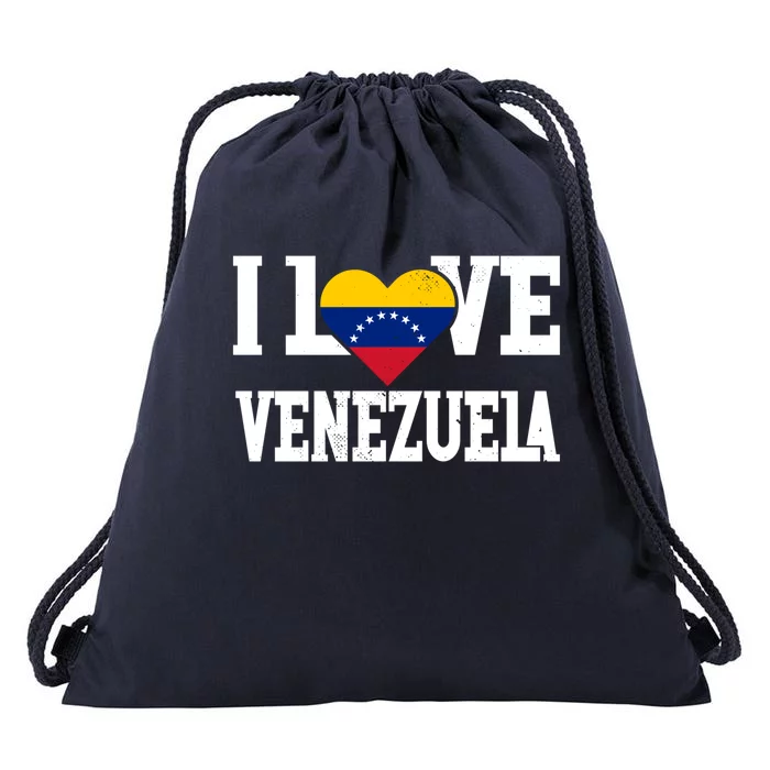 I Love Venezuela Flag Patriotic Throwback Souvenir Funny Gift Drawstring Bag