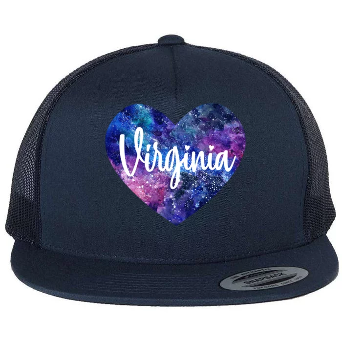 I Love Virginia Usa Gift Flat Bill Trucker Hat