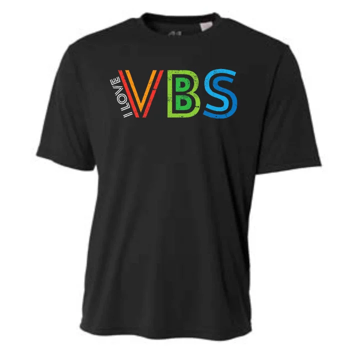 I Love Vbs Vacation Bible School Crew Church Summer Camp Cooling Performance Crew T-Shirt