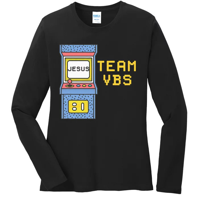 I Love Vbs 2024 Video Game Vacation Bible School Ladies Long Sleeve Shirt