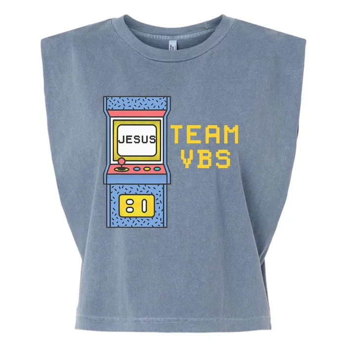 I Love Vbs 2024 Video Game Vacation Bible School Garment-Dyed Women's Muscle Tee