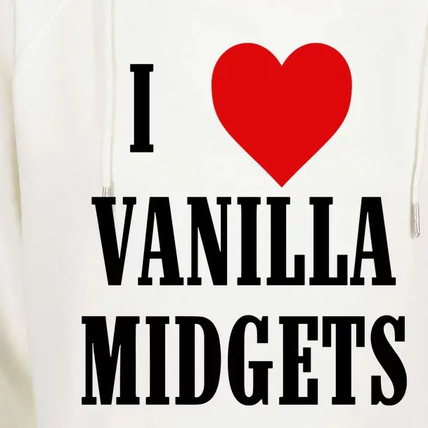 I Love Vanilla Midgets Womens Funnel Neck Pullover Hood