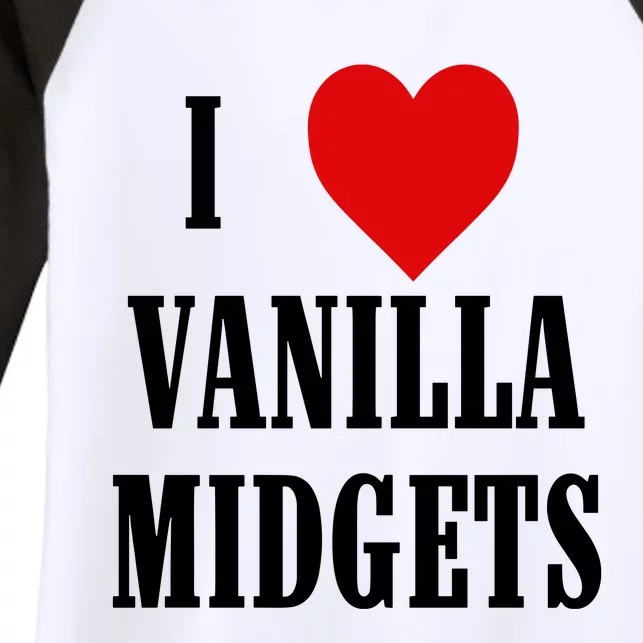 I Love Vanilla Midgets Women's Tri-Blend 3/4-Sleeve Raglan Shirt