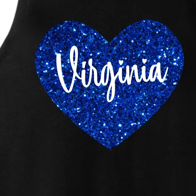 I Love Virginia Usa Heart Gift Ladies Tri-Blend Wicking Tank