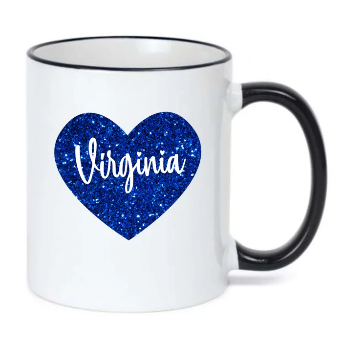 I Love Virginia Usa Heart Gift Black Color Changing Mug